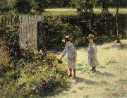 Wladyslaw Podkowinski Children in the Garden oil painting